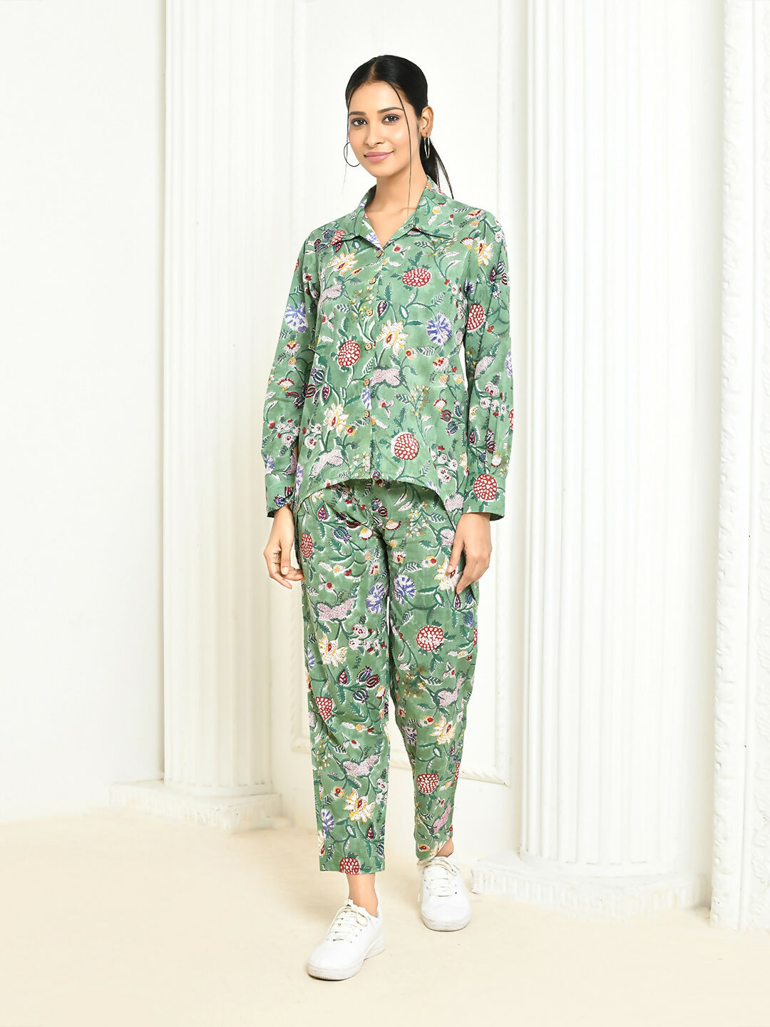 Dhanvi Handprinted Cotton Co-ord Set