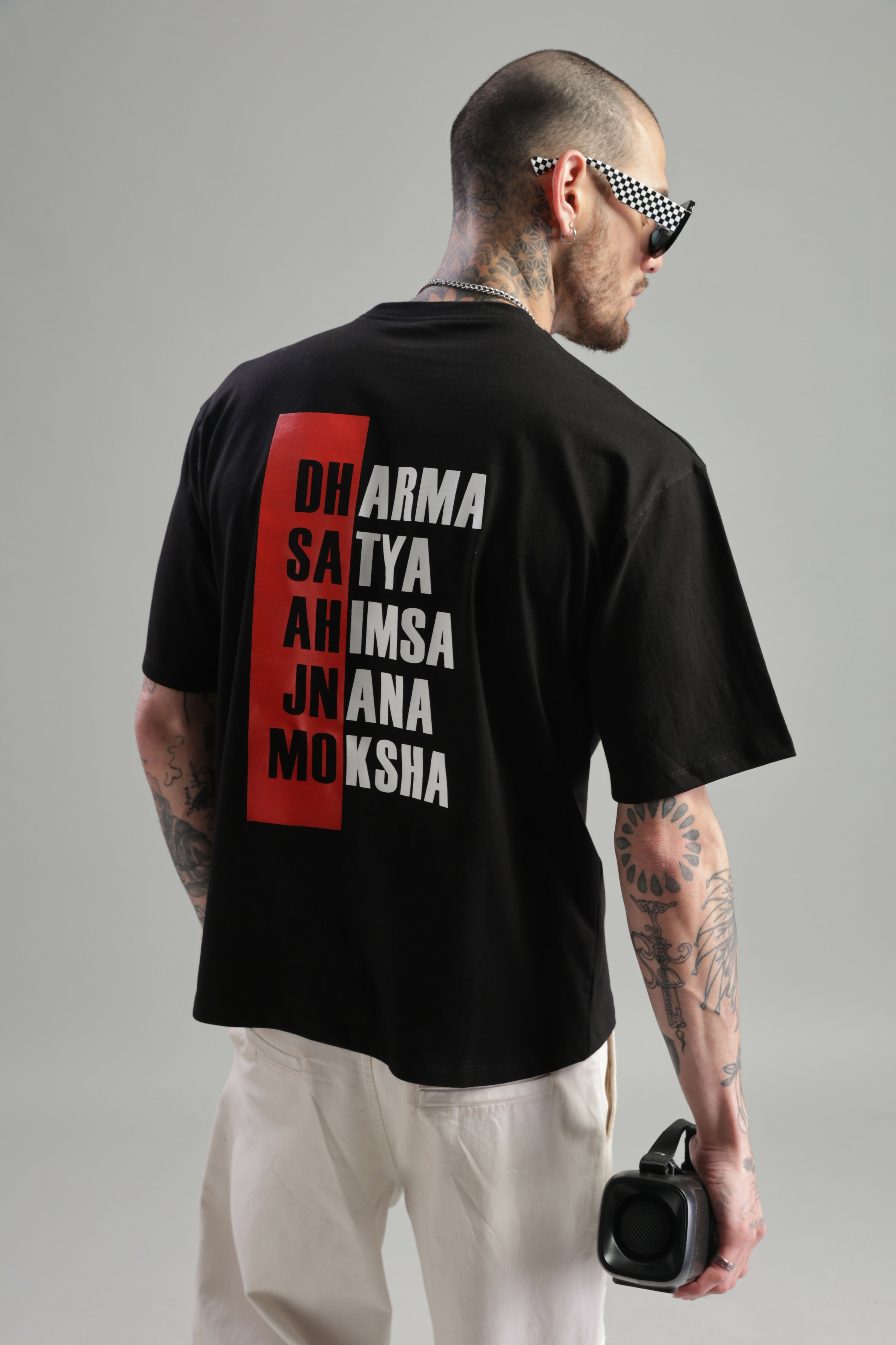 Dharma, Satya, Ahimsa, Jnana, Moksha T-Shirt – The Eternal Path