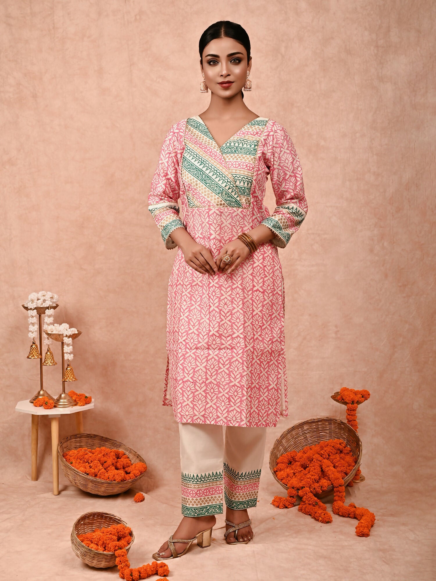 Aisha Chanderi silk kurta set of 2