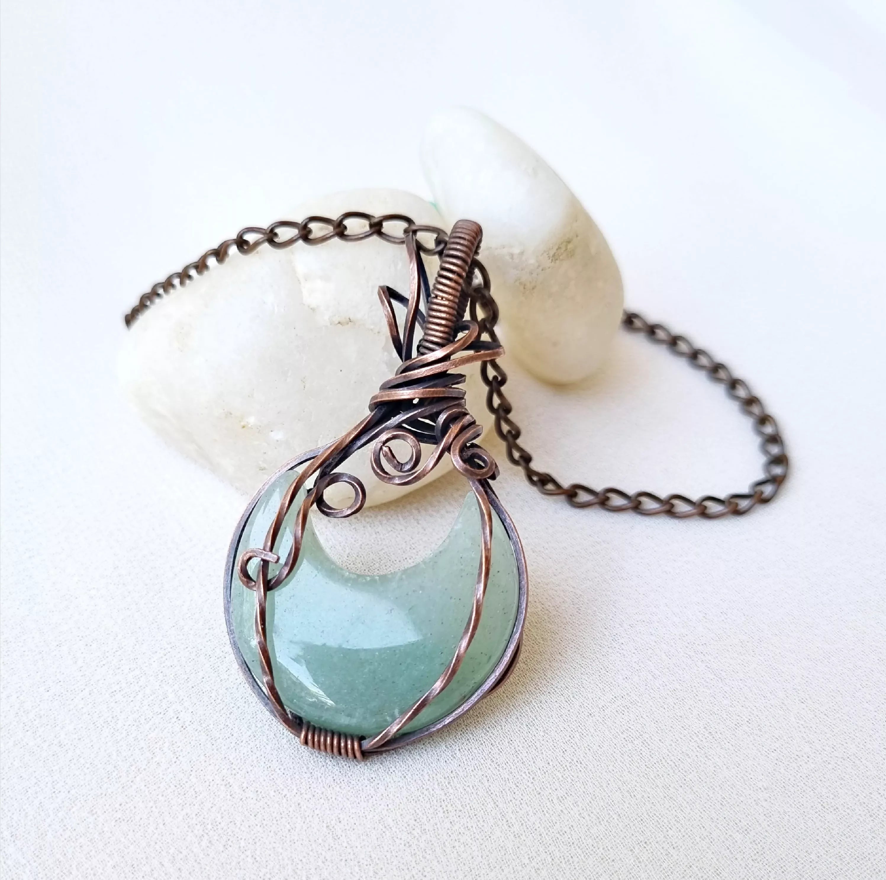 Aventurine Alchemy~ Green Aventurine and Copper necklace