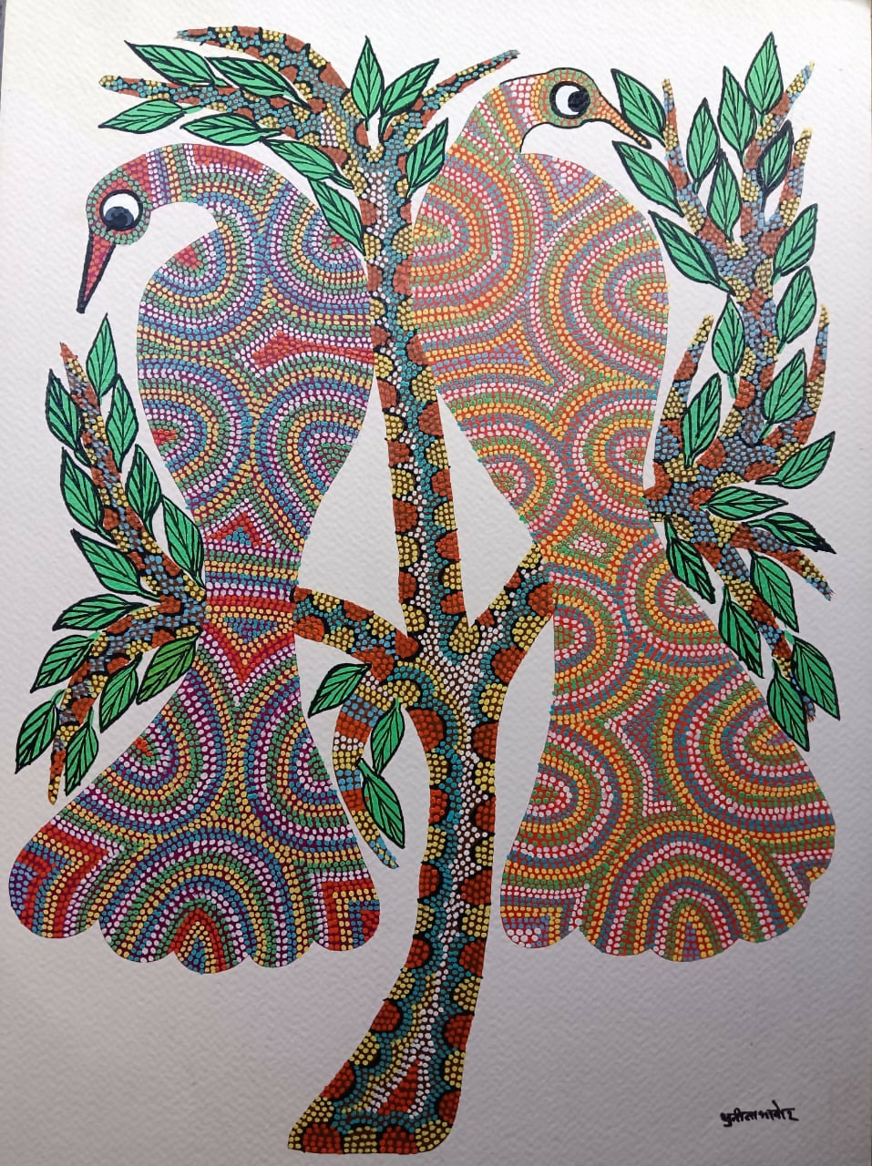 Dotted Wilderness- Pithora Painting