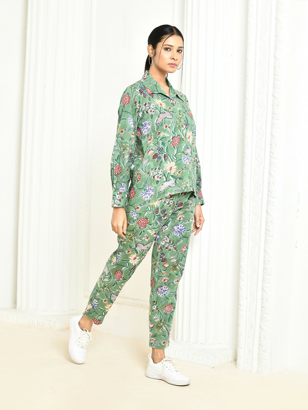 Dhanvi Handprinted Cotton Co-ord Set