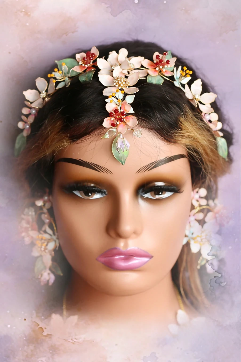 Coral Caress | Handcrafted Resin Flower Bridal Hair Accessory