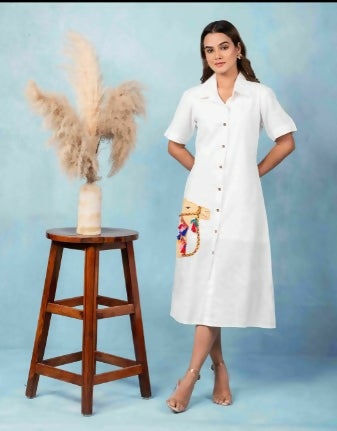 White Jaipur Pocket Dress