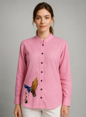 Pink Sky Bird Shirt