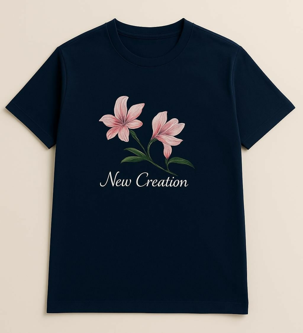 Ruby Petal Art Tee - New Creation — A Bloom of Grace