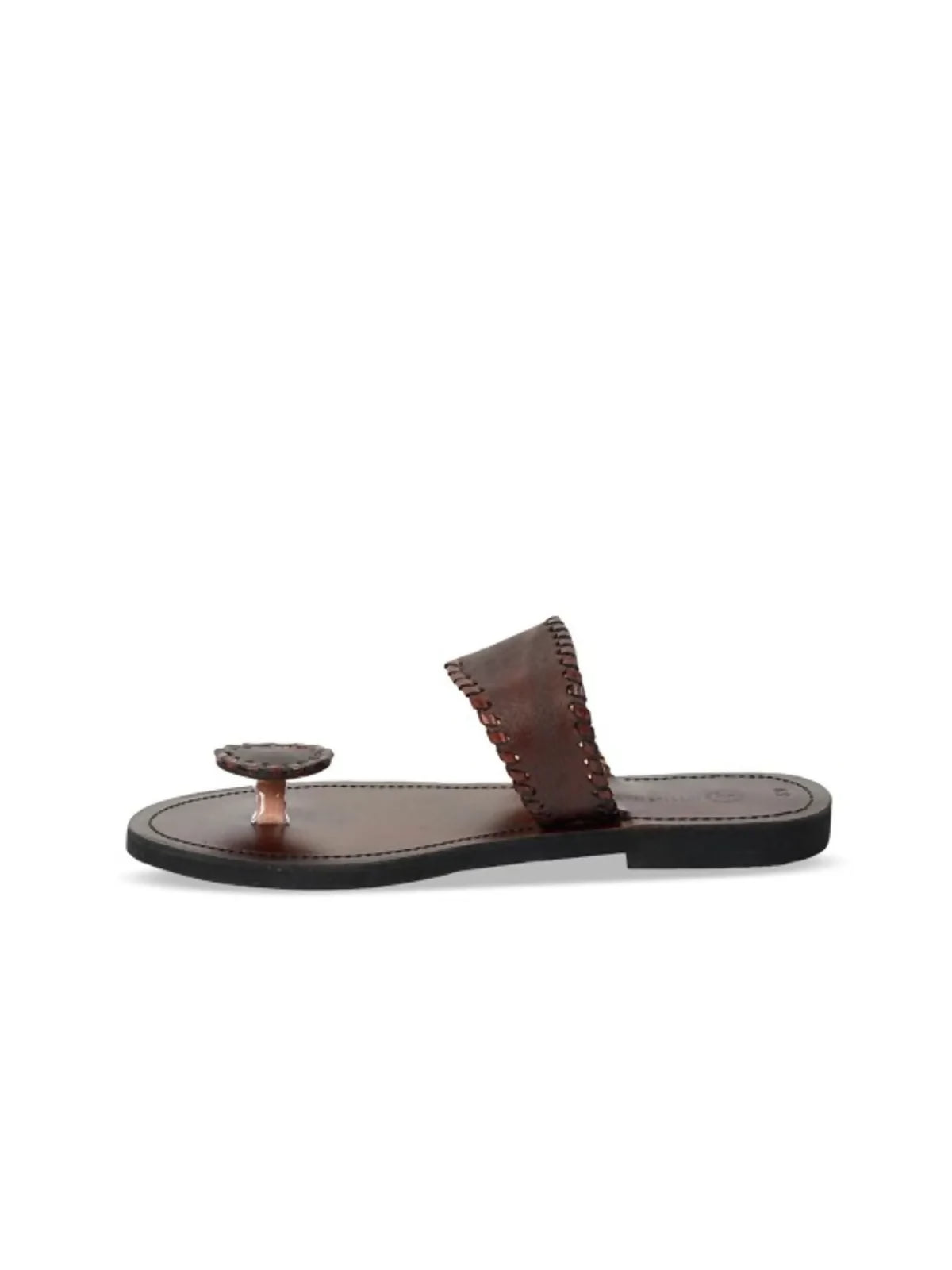 Brown Leather Handcrafted Kolhapuri For Women