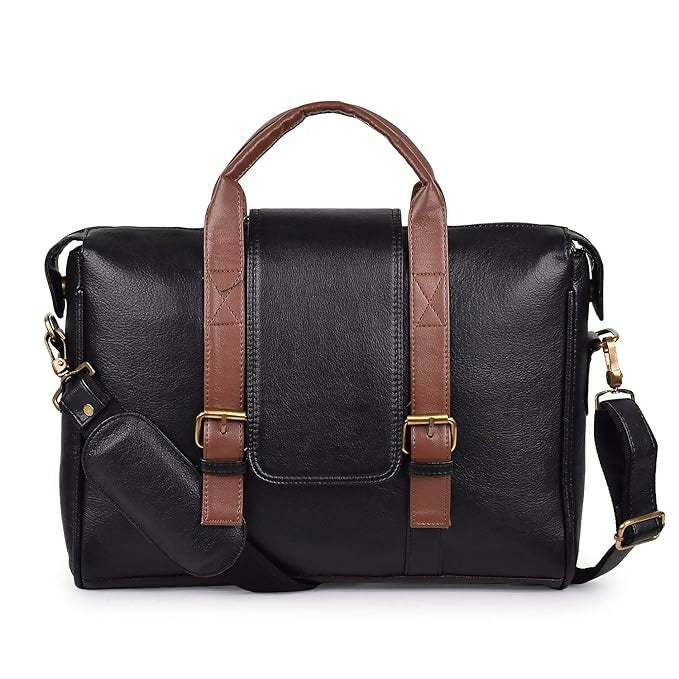 FERNWEH Leather 15.6 Inch Laptop Messenger Bag for Men | Laptop Compartment with Adjustable Strap| Multi-Colour Dimension (L16 x W3 x H12 Inches). Multicolour