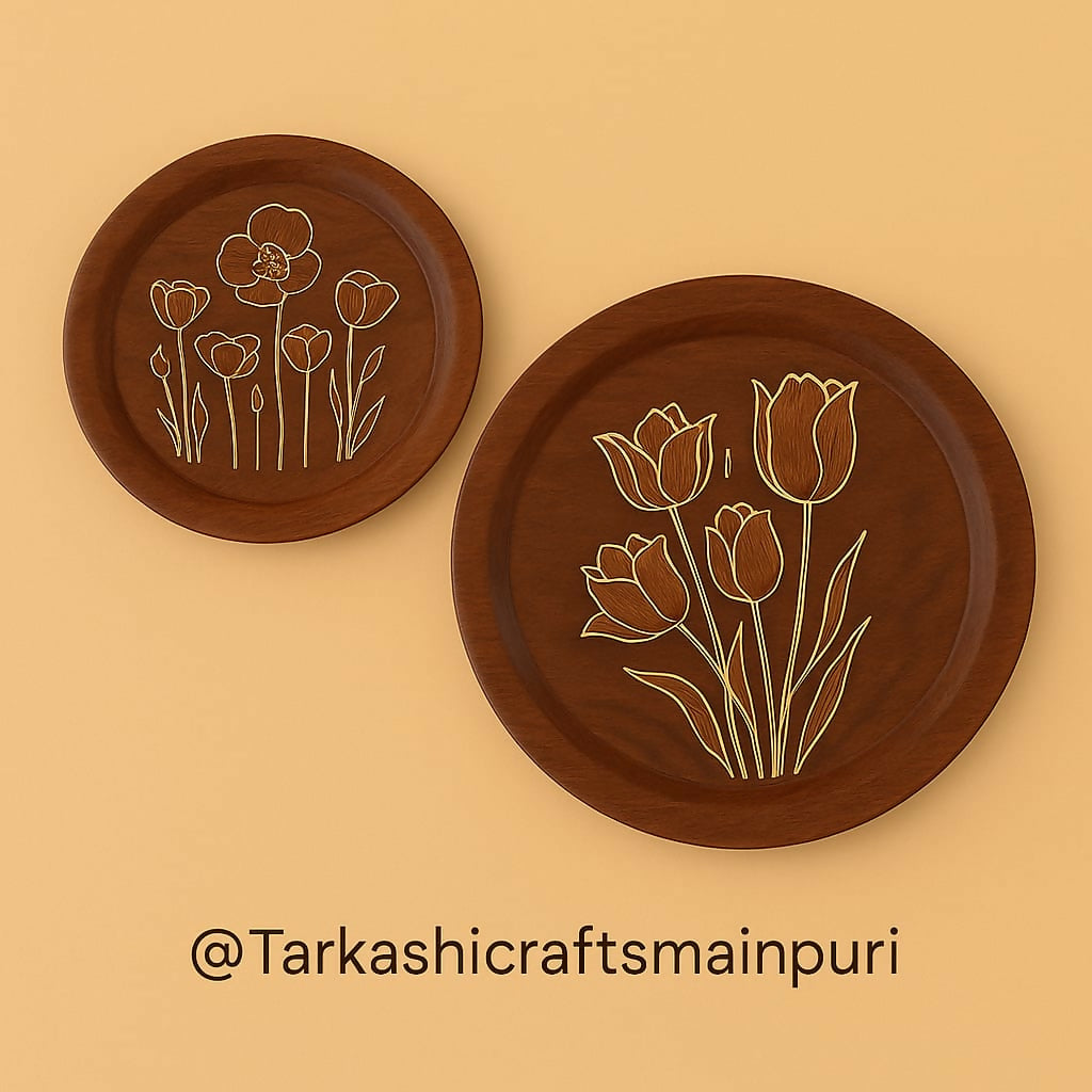 Wall Decor Plates in Tarkashi Crafts – Set of 2