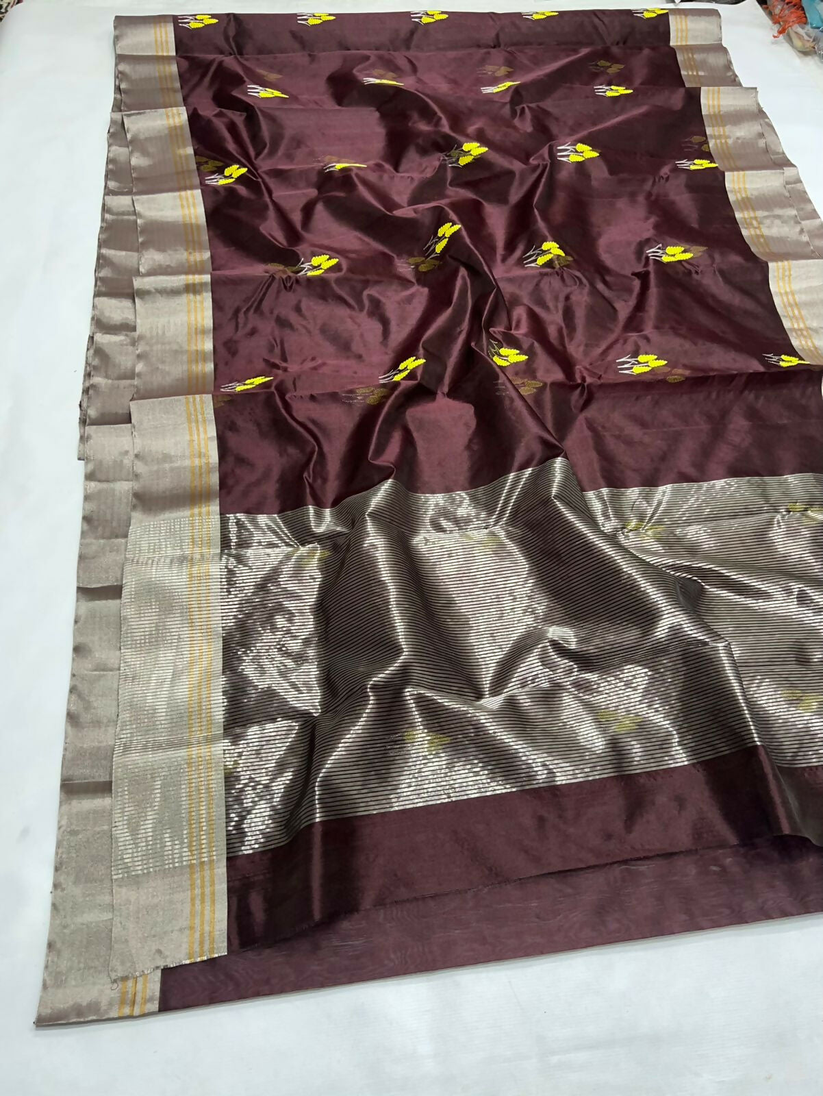 Wine Floral Pattu