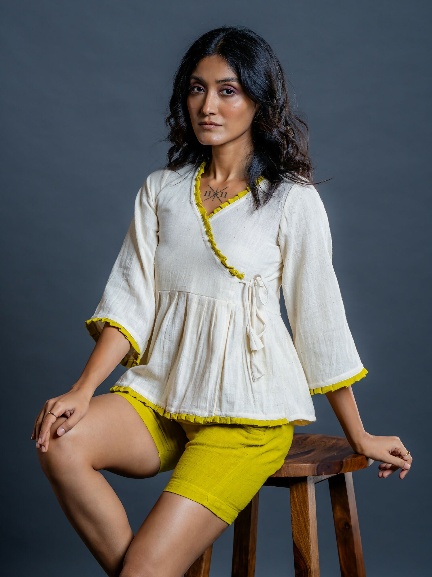 Liora Kora-Green Kala Cotton Co-ord Set