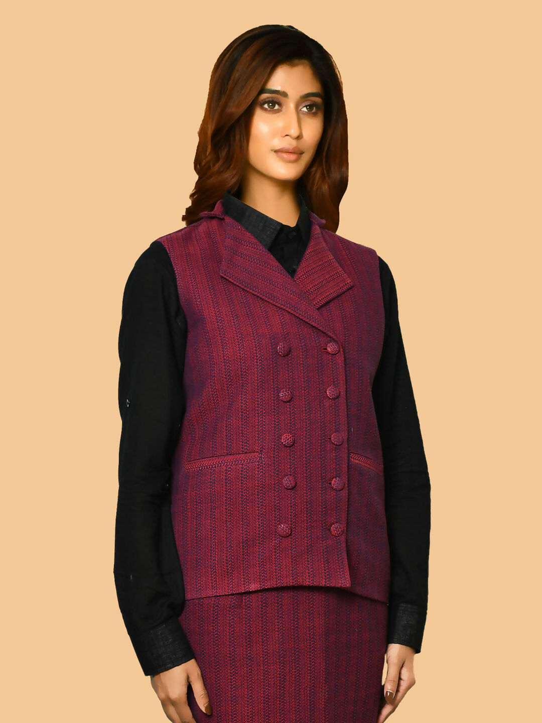 Trisha handloom pure cotton jacket for women