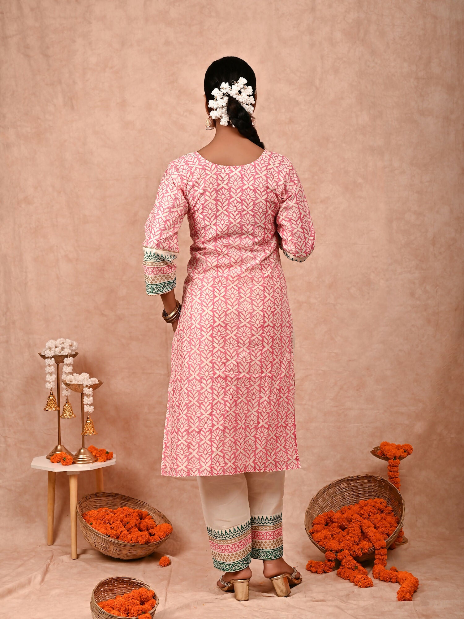 Aisha Chanderi silk kurta set of 2