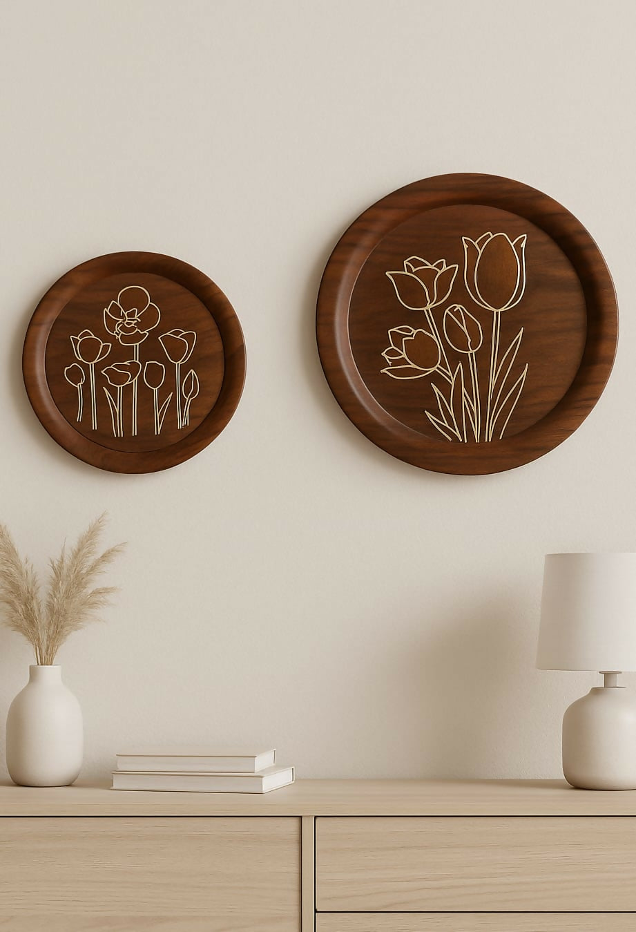 Wall Decor Plates in Tarkashi Crafts – Set of 2