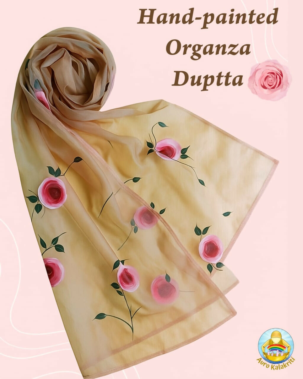 Petal Yellow Organza- Elegance in Every Brushstroke