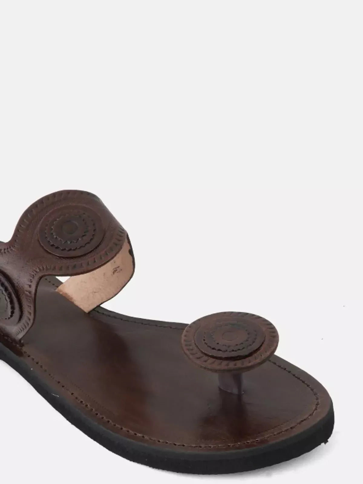 Brown Leather Kolhapuri Sandal For Women