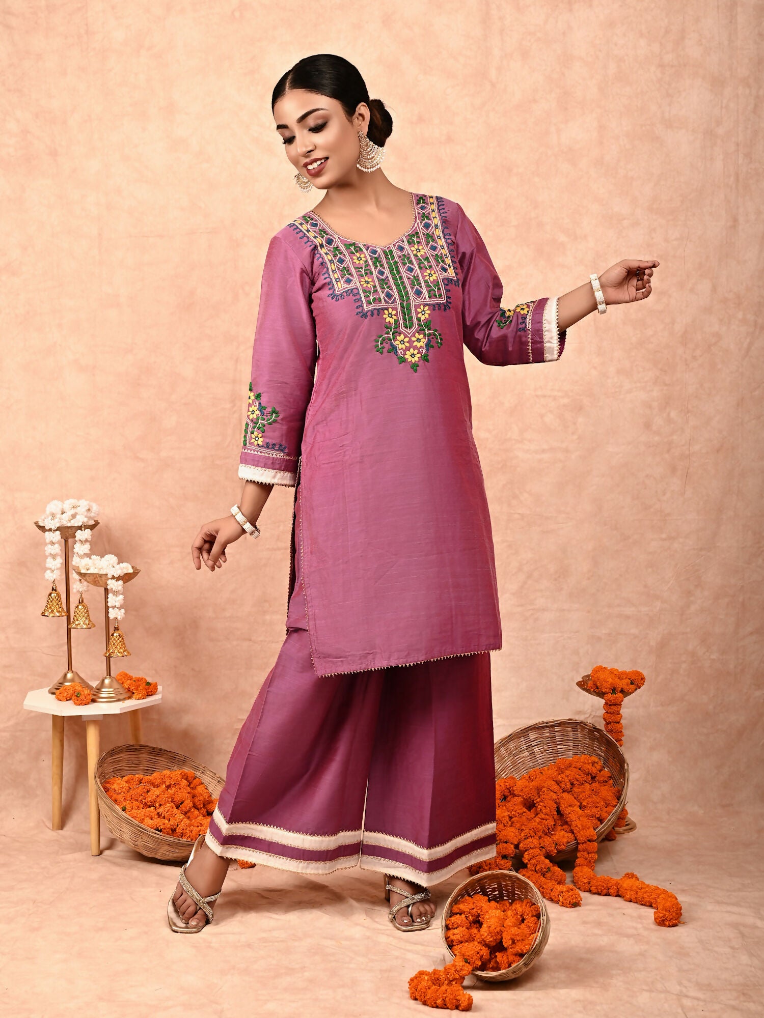 Amira silk kurta set of 2