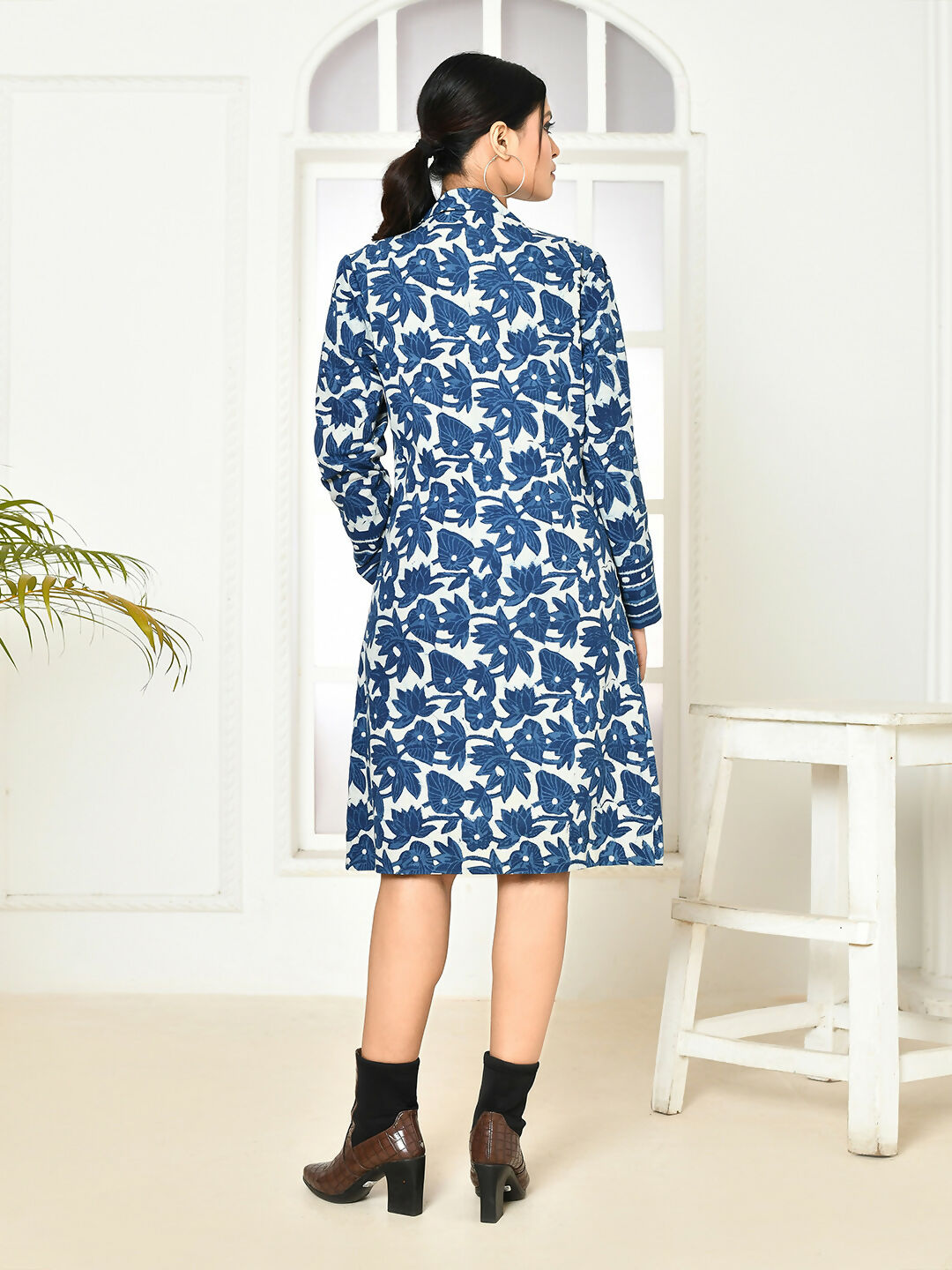 Chole Indigo trench coat for women