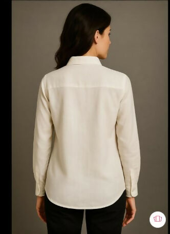 Ivory Enigma Shirt -Women Comfort Casual Shirt