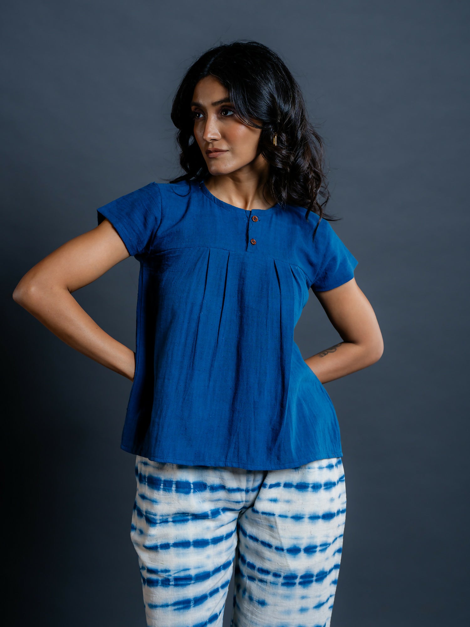 Ayra Handwoven Kala Cotton Crop Top