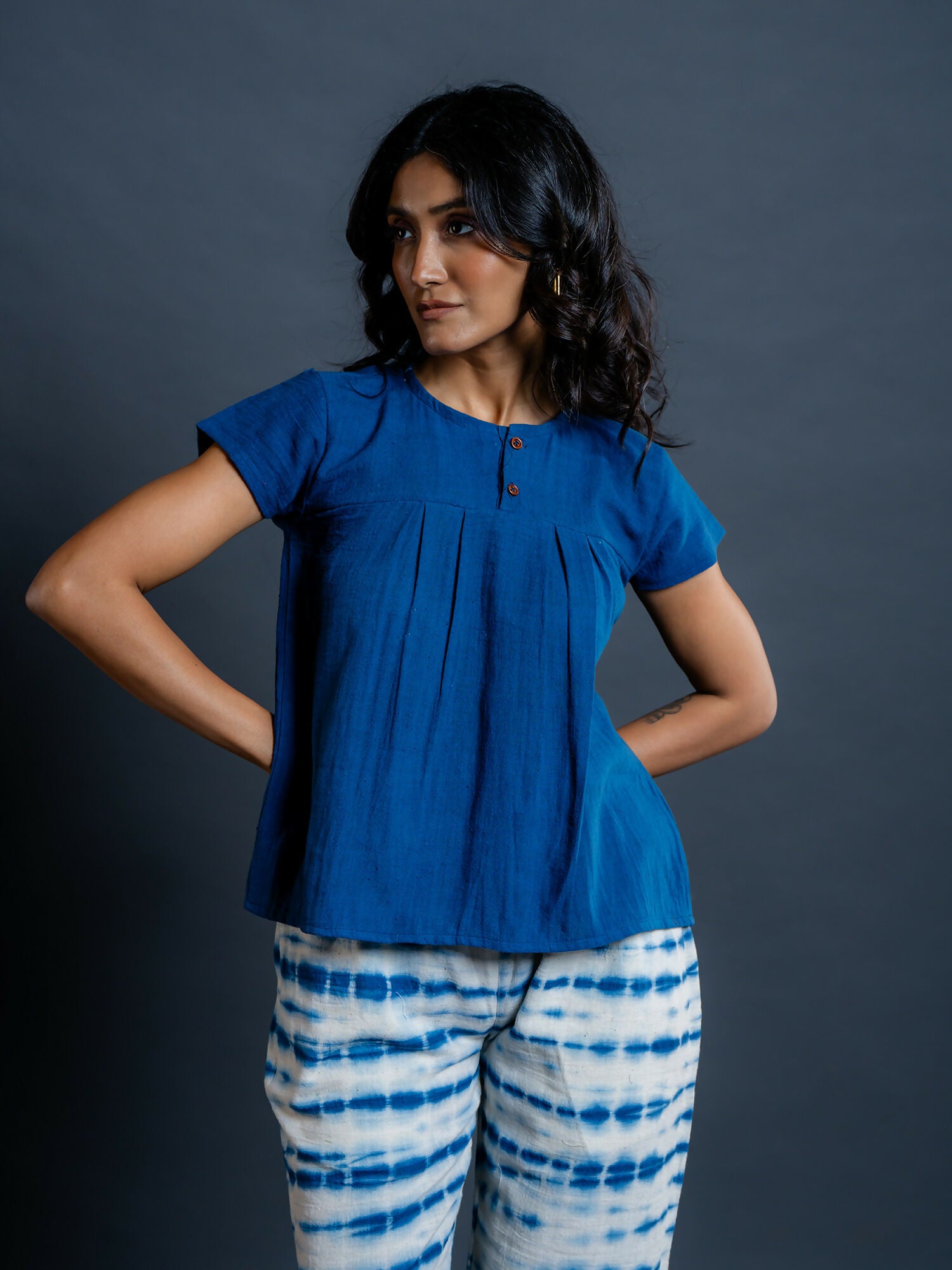 Ocean Mist Handwoven Kala Cotton Co-ord Set