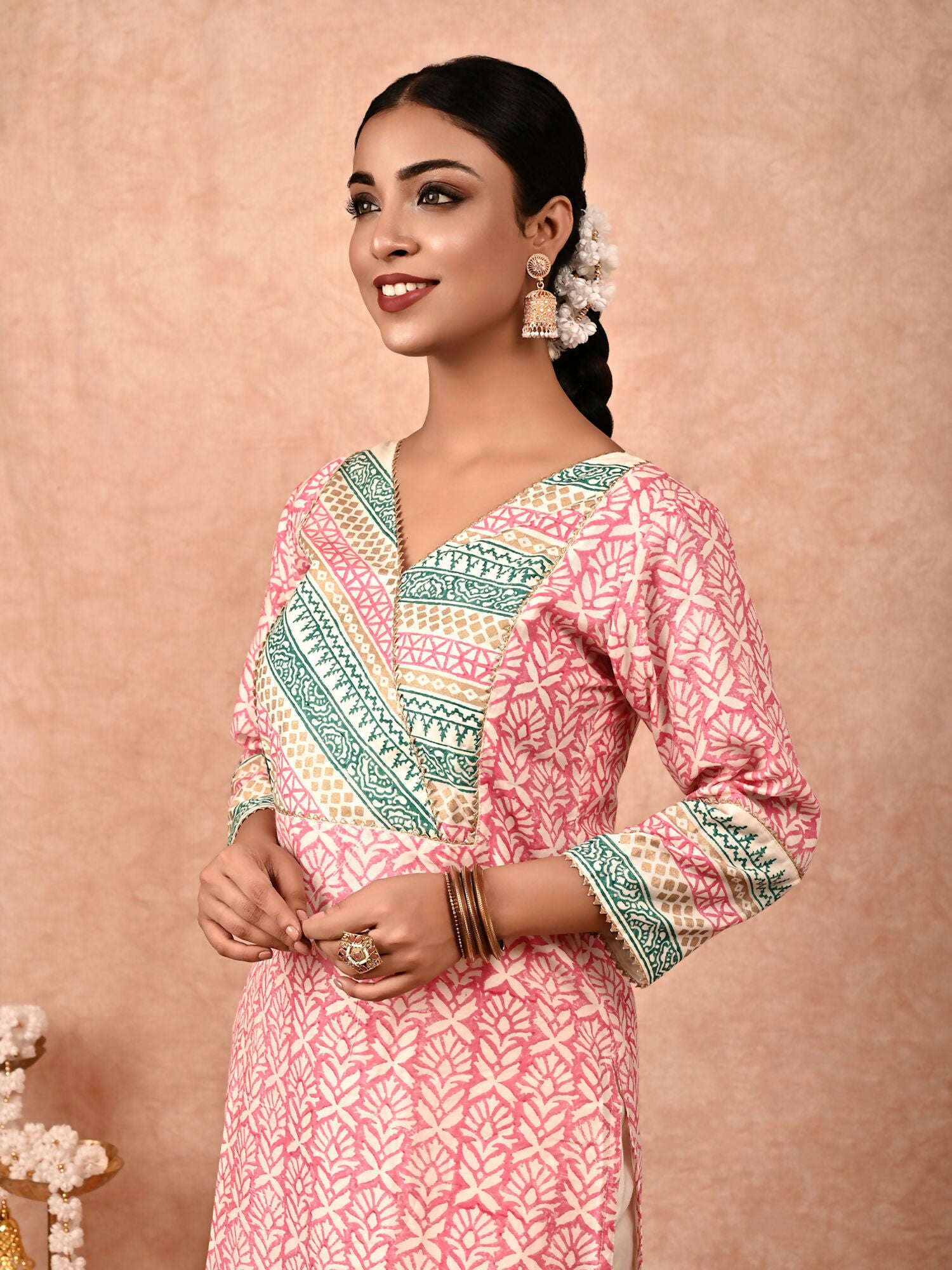 Aisha Chanderi silk kurta set of 2