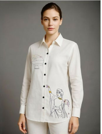 Odissi Art Shirt - Women Comfort Casual Shirt