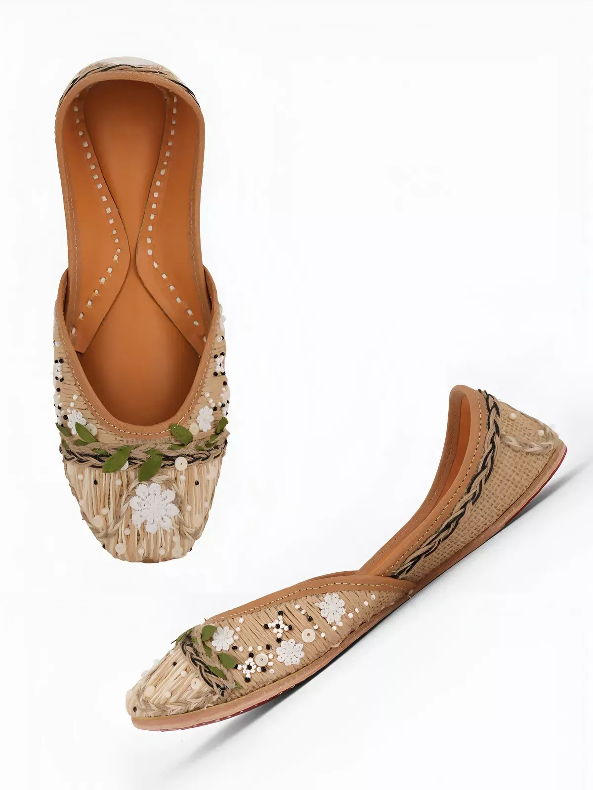 Golden Vintage Handcrafted Jutti For Women