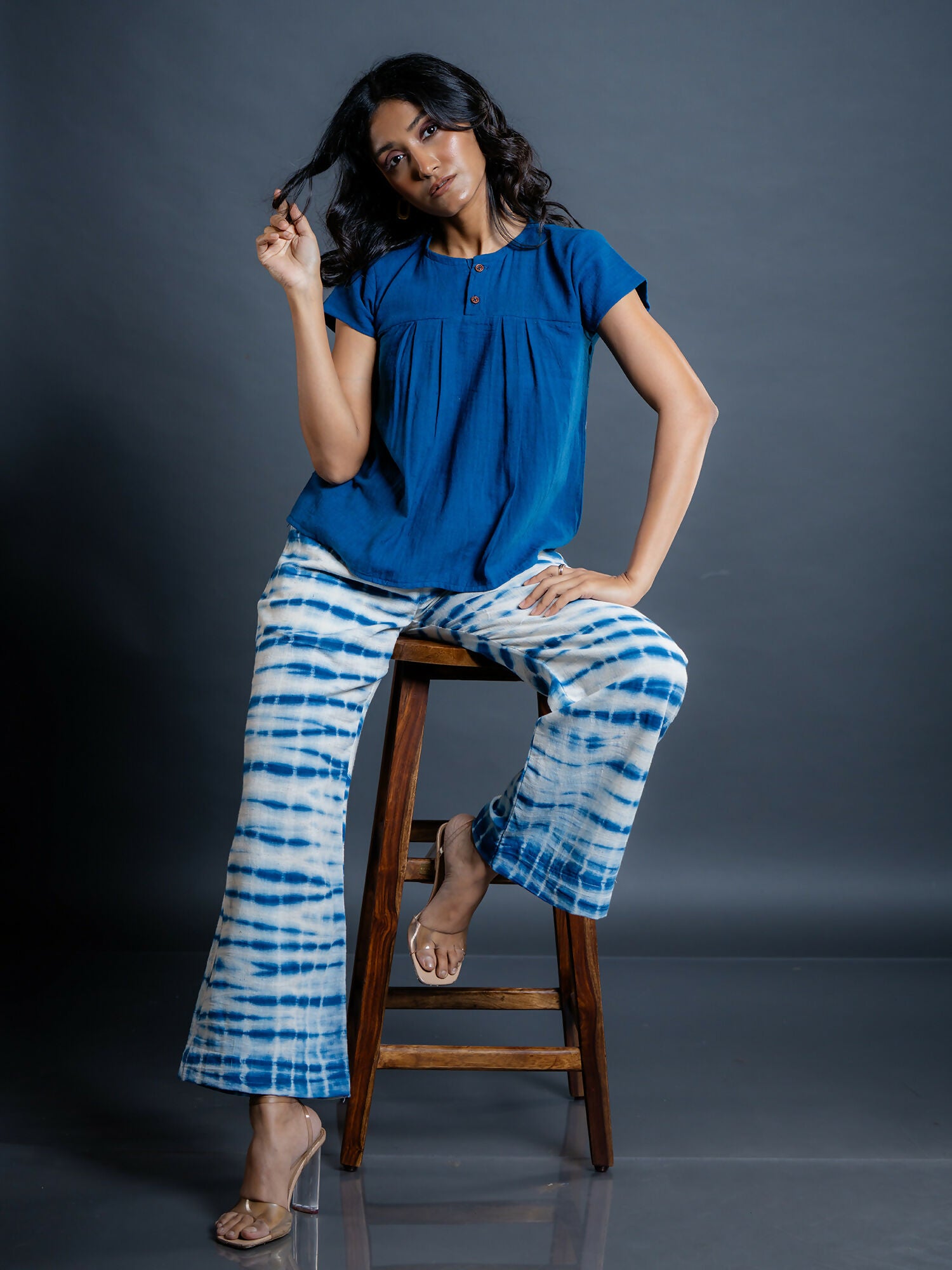 Ocean Mist Handwoven Kala Cotton Co-ord Set