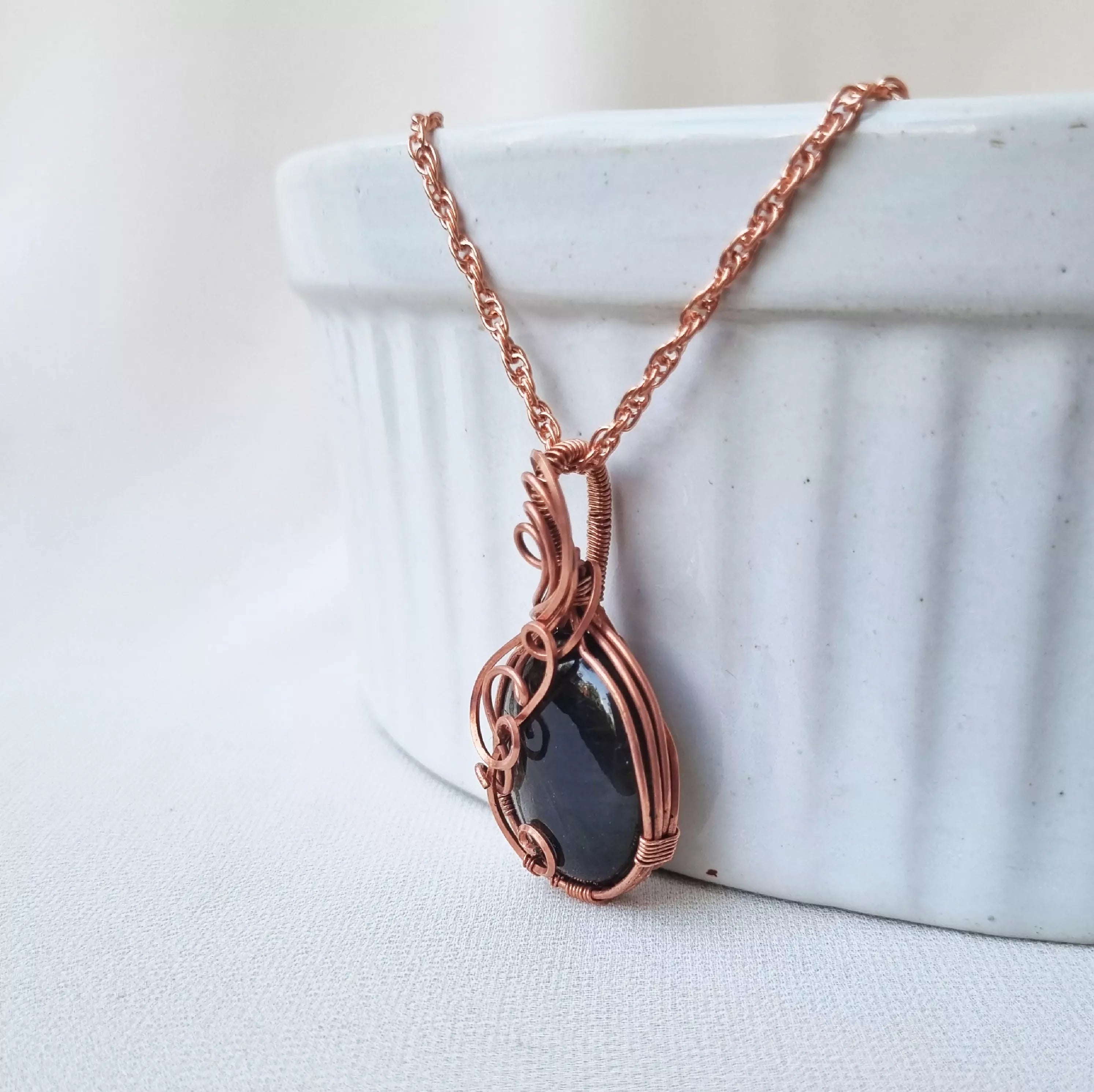 Twilight Spark~ Labradorite and Copper necklace