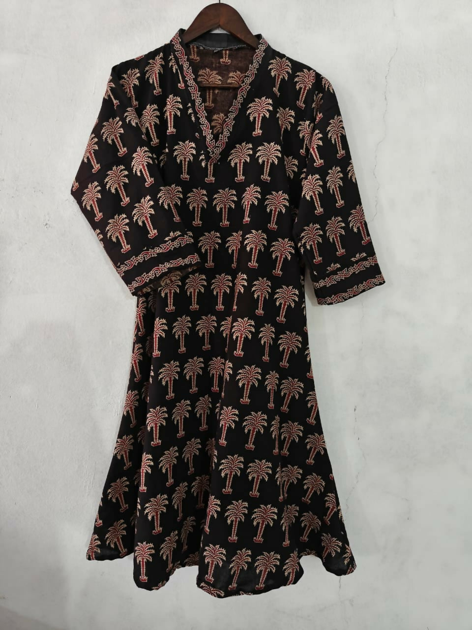 Cotton Ajrakh Vegetable Dyed One Piece