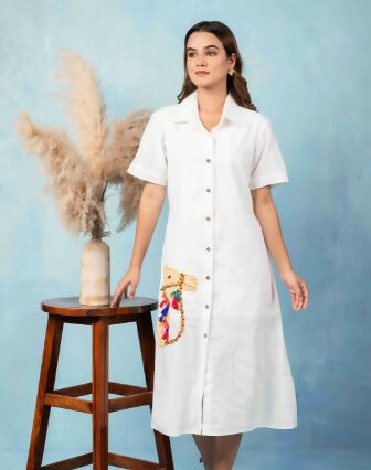 White Jaipur Pocket Dress