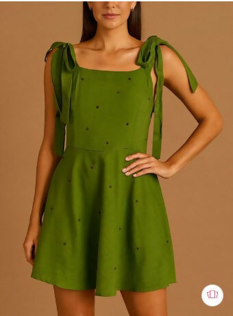 Terra Green Tie Dress