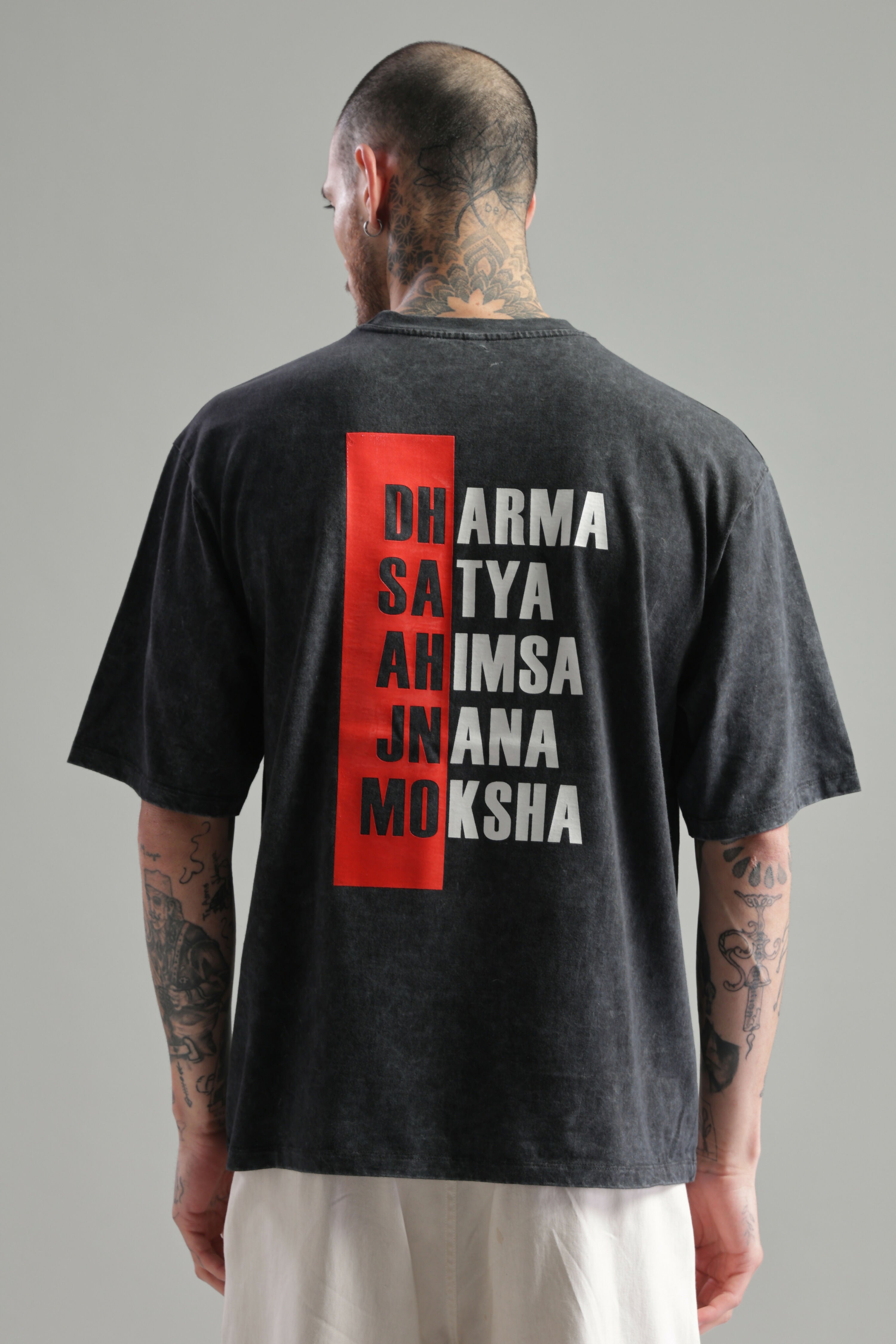 Dharma, Satya, Ahimsa, Jnana, Moksha T-Shirt – The Eternal Path