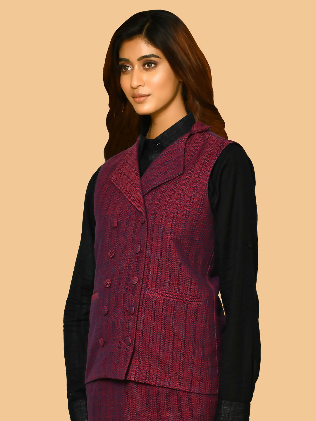 Trisha handloom pure cotton jacket for women