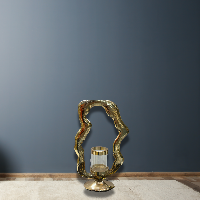Copper Wave Style Tea Light Candle Holder - Elegant Home Decor by Book Your Crafts - Medium1
