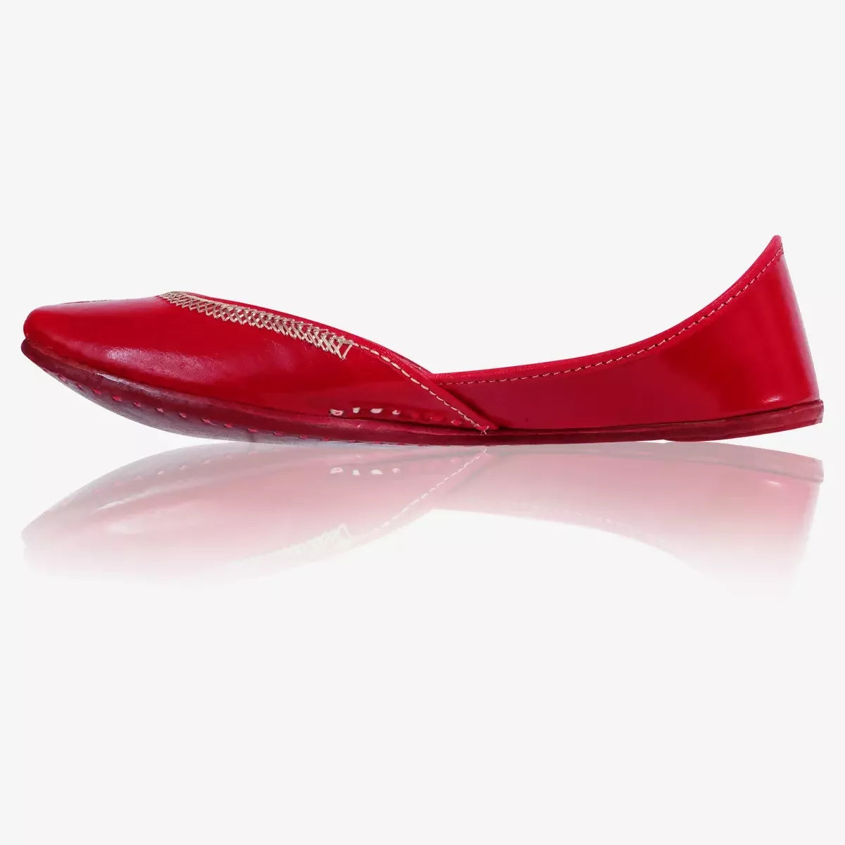 Red Leather Handcrafted Jutti For Women