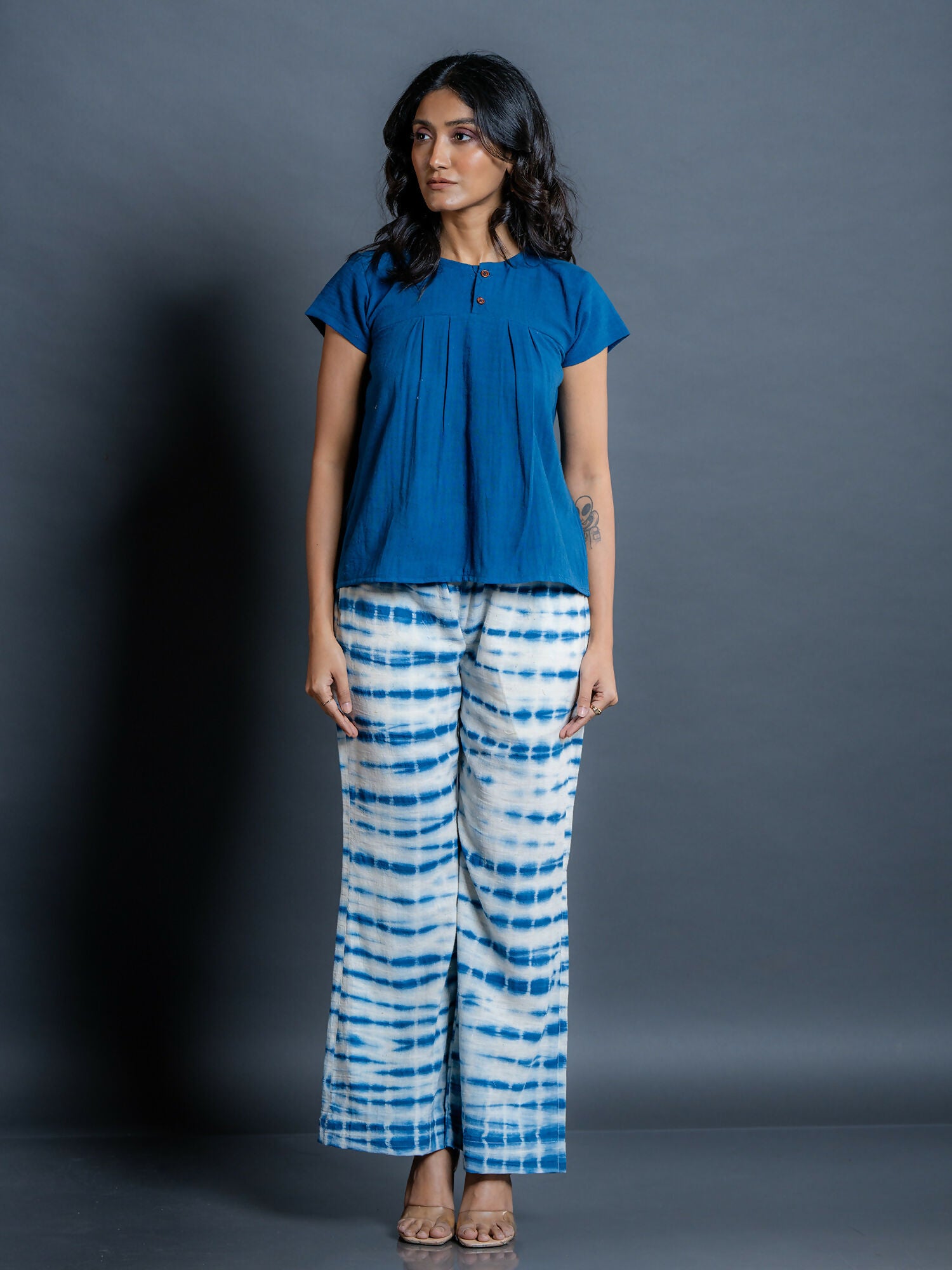 Ocean Mist Handwoven Kala Cotton Co-ord Set